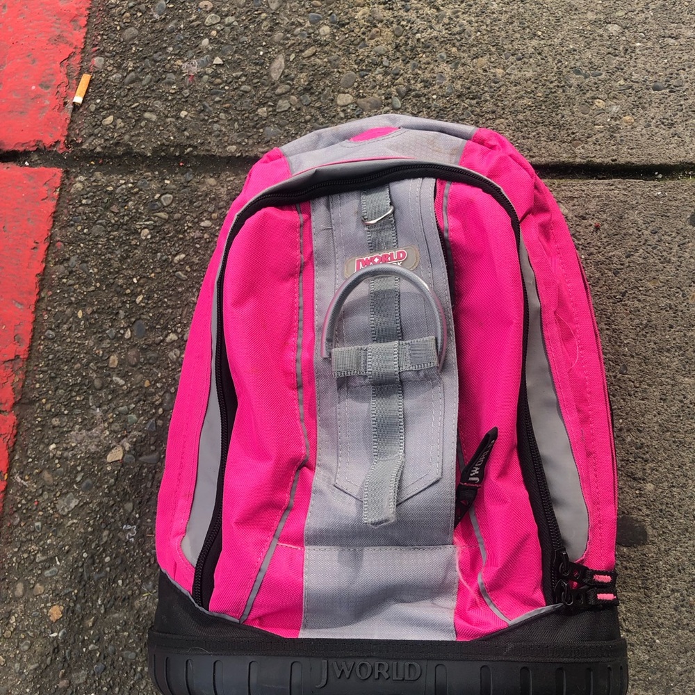 Sundance Girl’s Pink Gray Laptop Rolling Backpack (19.5 Inch)